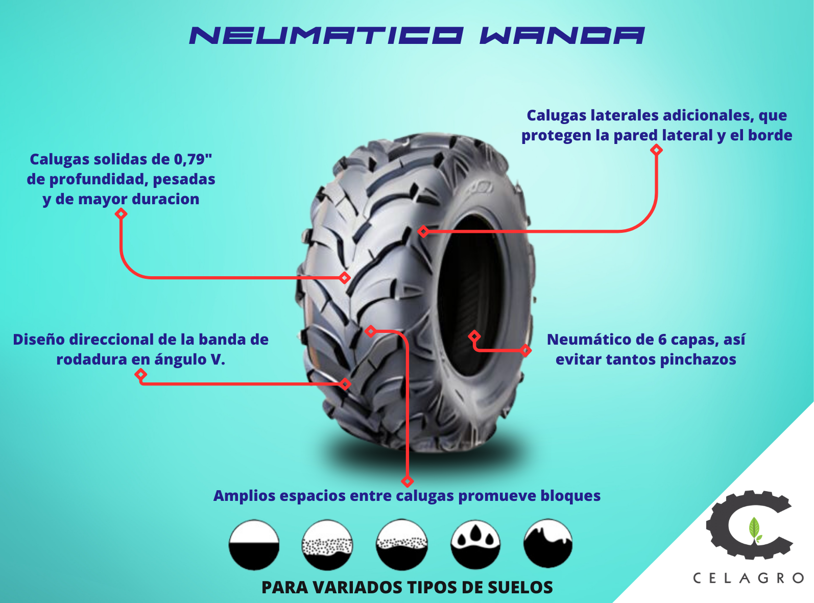 Neumatico wanda 24x10 11 celagro